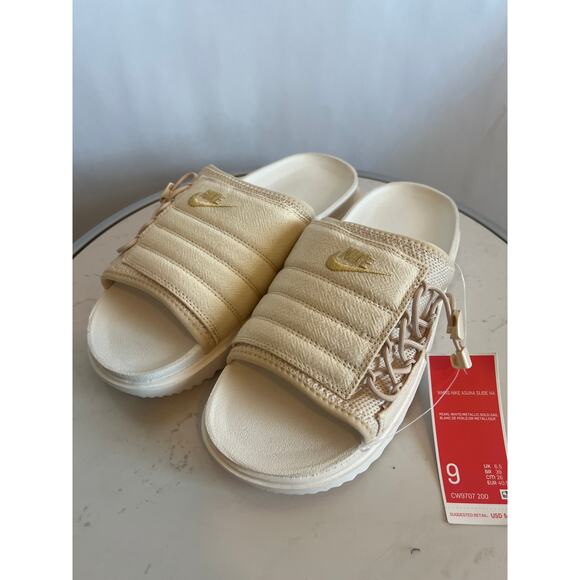 Nike Asuna Slides Womens Tan New With Tags Size 9 - Picture 1 of 8